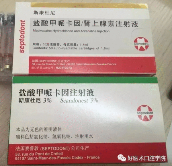 Scandonest－Mepivacaine Hydrochloride and Adrenaline Injection